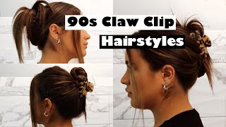 FIVE DIFFERENT 90s CLAW CLIP HAIRSTYLES // EASY TUTORIAL♡ - Haircut Direct